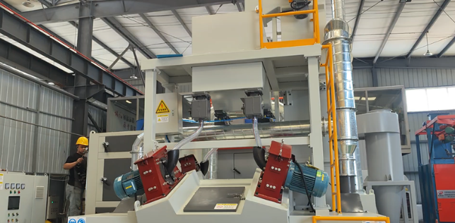 石嘴山板材除锈强化,通过式抛丸机应用案例