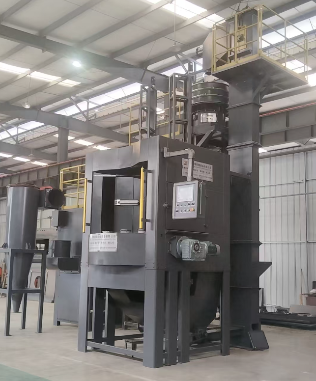 石嘴山转盘式喷砂机 提升圆形工件处理效率