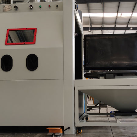 石嘴山无尘喷砂机半自动模具喷砂机